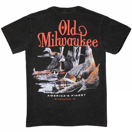 Old Milwaukee Ducks Front and Back Print T-Shirt